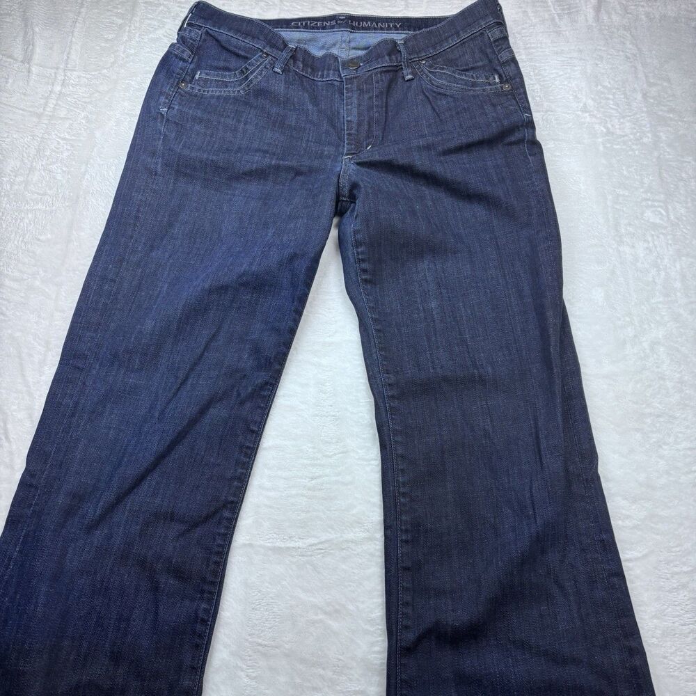 COH Citizens Of Humanity Hutton Wide Leg Dark Wash Flare Jeans - Size 30 - Picture 4 of 16